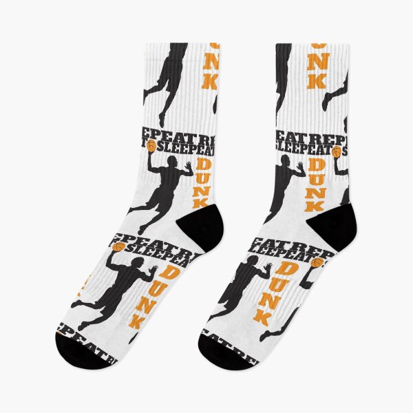 Item preview, Eat Sleep Dunk Repeat, With Silhouette Of Basketball Player Slam Dunking designed and sold by 4AllTimes.