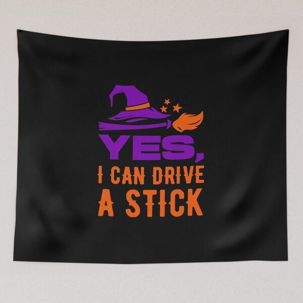 Item preview, Yes I Can Drive A Stick Halloween Witch designed and sold by artworkbyrihen.