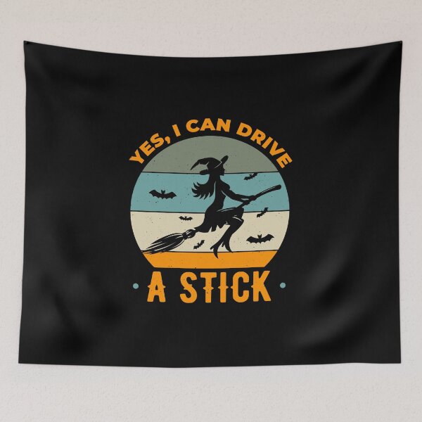 Item preview, Yes I Can Drive A Stick Halloween Witch designed and sold by artworkbyrihen.
