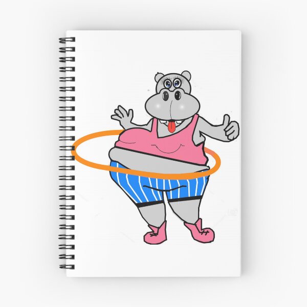 Item preview, Animal - Hippo - Shaking the hula hoop designed and sold by Shirley cute art .