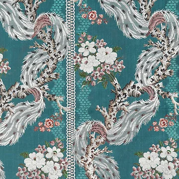 Artwork thumbnail, Retro Teal Peacock Pattern by hellcom