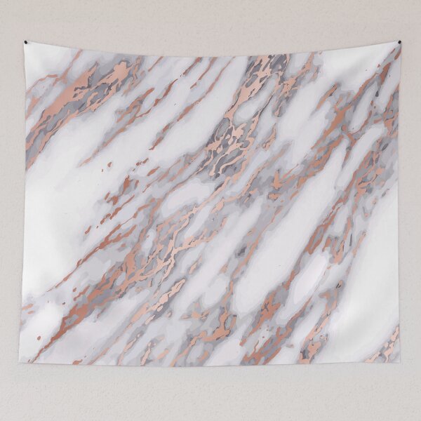 Item preview, Marble Swirls of White and Rose Gold Glitter Abstract Pattern designed and sold by Alicia Chee.