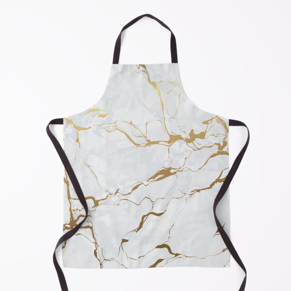 Item preview, Marble Swirls of White and Gold Glitter Abstract Pattern designed and sold by Alicia Chee.