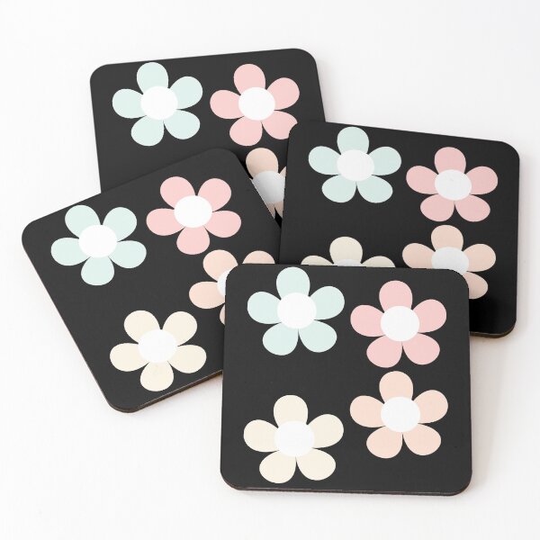 Item preview, Retro Pastel Bib Flowers designed and sold by sunandsnowglobe.
