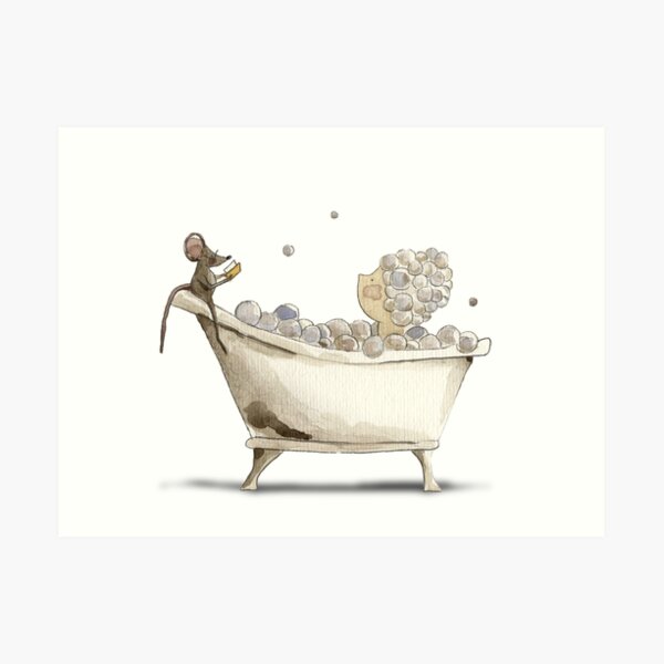 Bubble Baths and Books Art Print