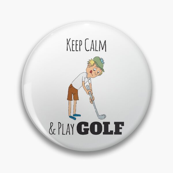 Item preview, Keep Calm And Play Golf, With Cartoon Golfer designed and sold by 4AllTimes.