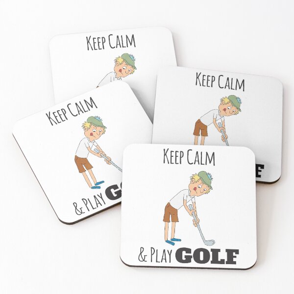 Item preview, Keep Calm And Play Golf, With Cartoon Golfer designed and sold by 4AllTimes.