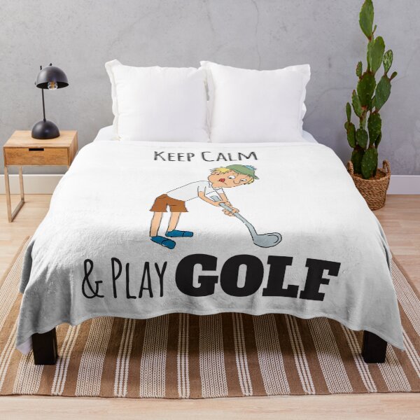 Item preview, Keep Calm And Play Golf, With Cartoon Golfer designed and sold by 4AllTimes.