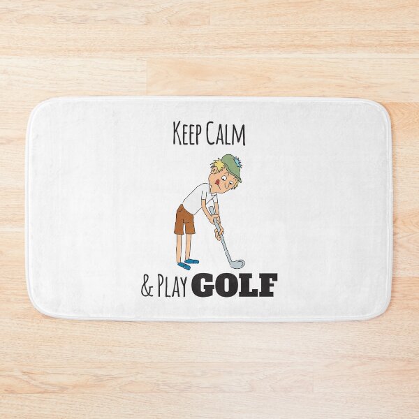 Item preview, Keep Calm And Play Golf, With Cartoon Golfer designed and sold by 4AllTimes.