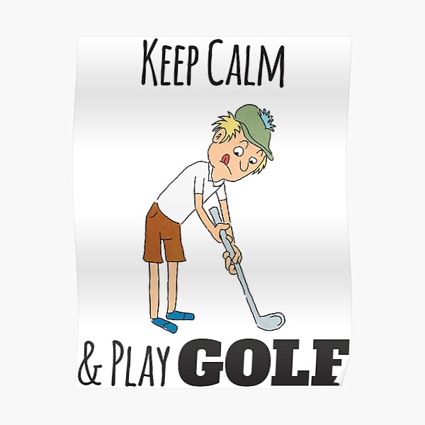 Poster Cartoon Golf Redbubble