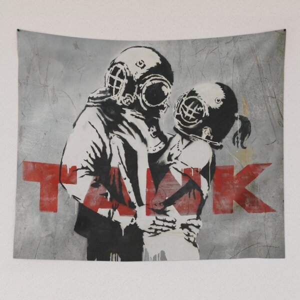 Item preview, Banksy Tank - Embracing Couple designed and sold by WE-ARE-BANKSY.
