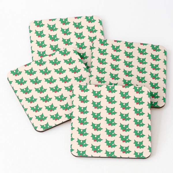 Item preview, Cute Christmas Holly Pattern designed and sold by DanandDee.