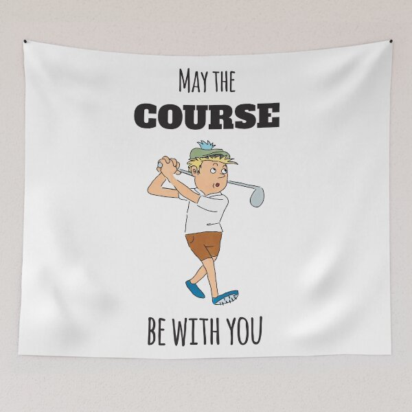 Item preview, May The Course Be With You, With Cartoon Golfer Swinging designed and sold by 4AllTimes.