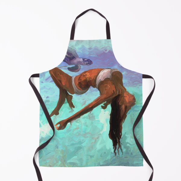 Item preview, Turtle and lady underwater painting designed and sold by KARTICK DUTTA.