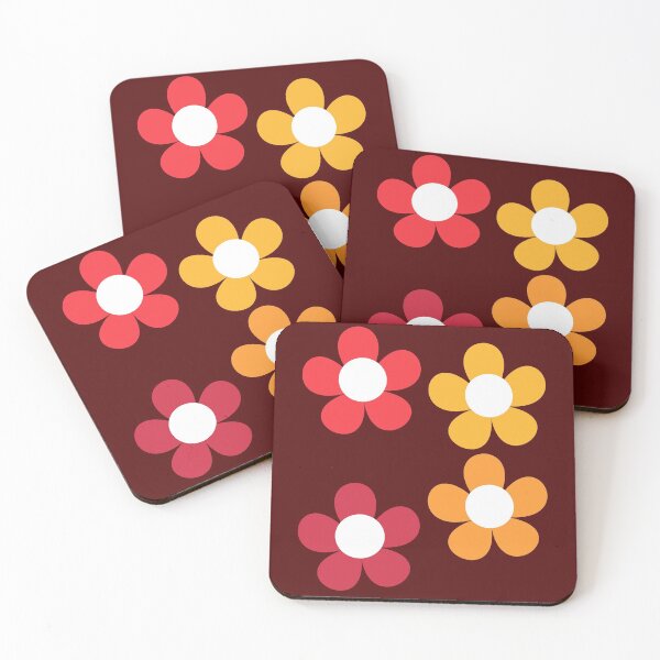 Item preview, Retro Red Bib Flowers designed and sold by sunandsnowglobe.