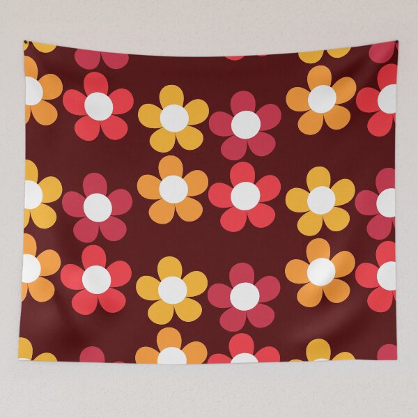 Item preview, Retro Red Bib Flowers designed and sold by sunandsnowglobe.
