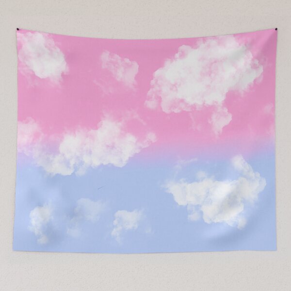 Item preview, Blue and pink soft clouds designed and sold by GeorgiaKnott.