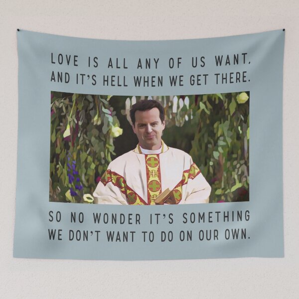 Item preview, Fleabag Hot Priest Speech Illustration designed and sold by tremendoustees.