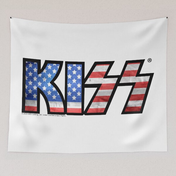 Item preview, KISS Logo - American Flag designed and sold by Ornicar.