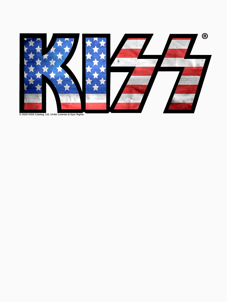 "KISS Logo American Flag" Tshirt by Ornicar Redbubble