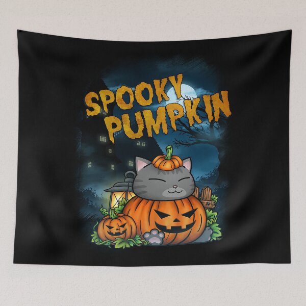 Item preview, Halloween Cat Spooky Pumpkin designed and sold by Takeda-art.