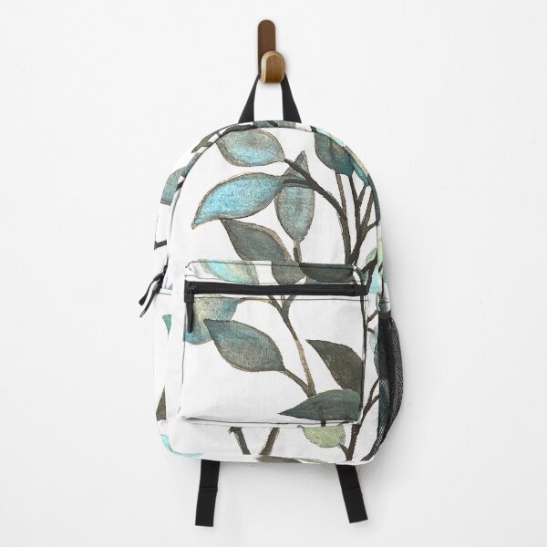 Item preview, Leaves branches watercolor painting blue white designed and sold by GittaG74.