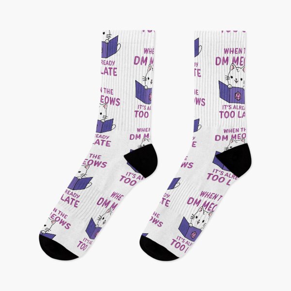 Item preview, When the DM Meows It's Already Too Late designed and sold by Cute N' Nerdy Shop.