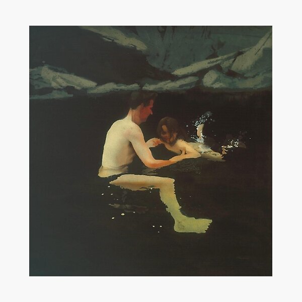 Melanie and Me Swimming 1978–9 Michael Andrews Photographic Print