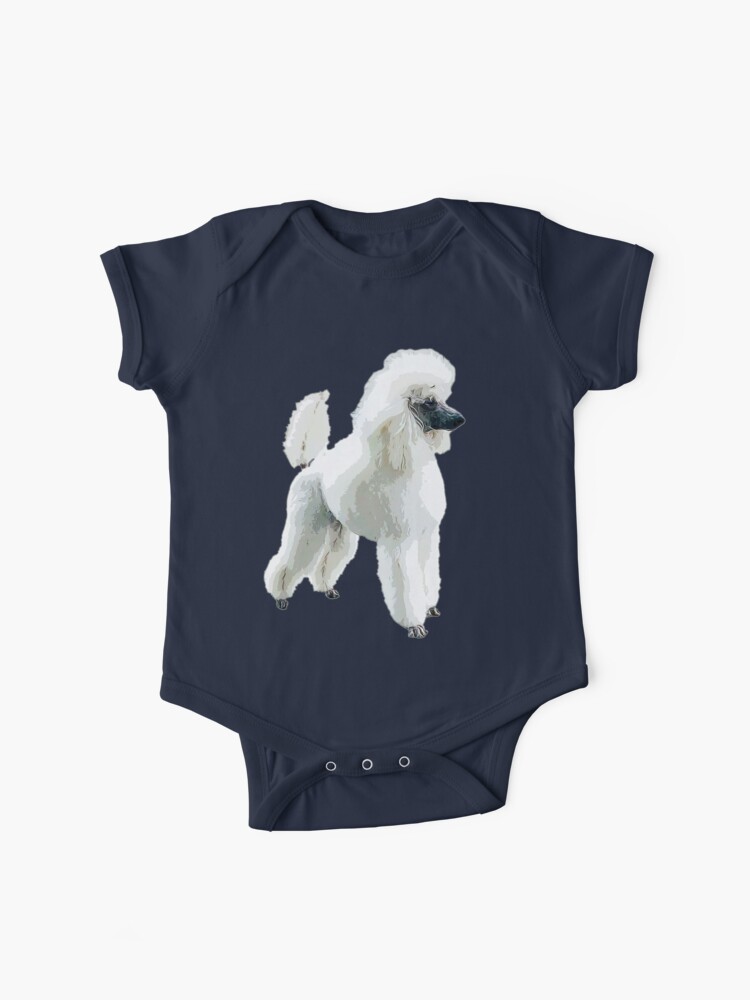 Body Para Bebe Perro Caniche Blanco Precioso De Elegantcat Redbubble