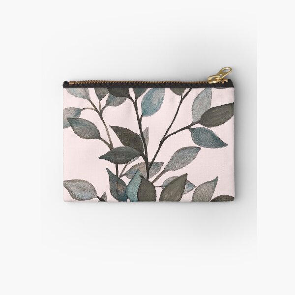 Item preview, Leaves branches watercolor painting blue pink designed and sold by GittaG74.