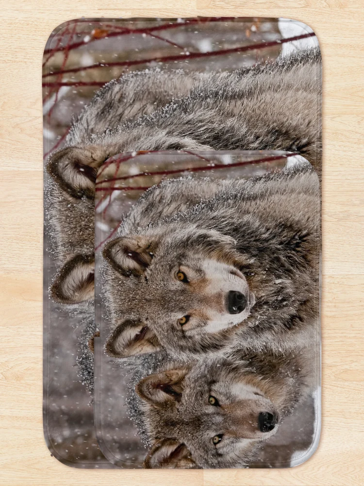 Thumbnail 5 of 6, Bath Mat, Timber Wolves designed and sold by WolvesOnly.