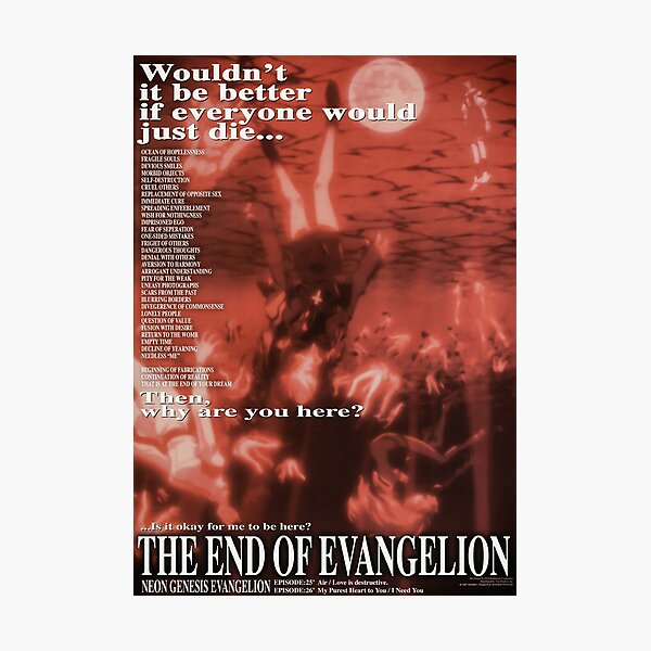 Item preview, Affiche de la fin d'Evangelion (français) designed and sold by iamhaise.