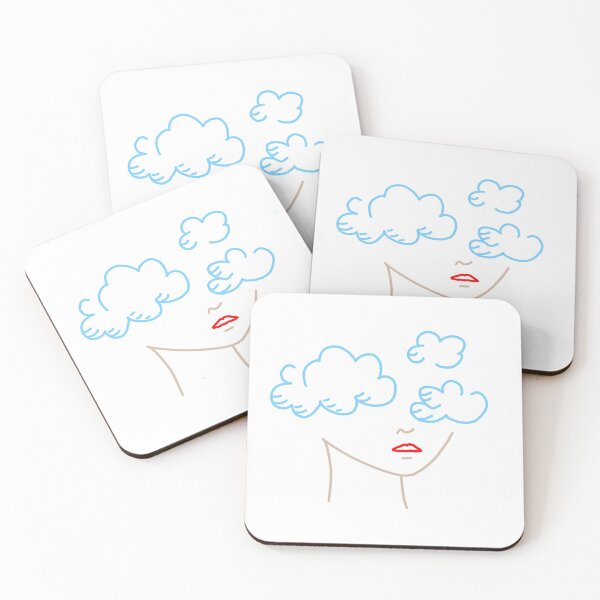 Item preview, Line art Cloudy eyes on face  designed and sold by adesignworld.