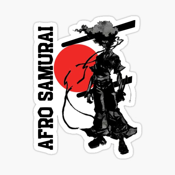 Afro Samurai Stickers Redbubble - shikimaru chibi decal roblox