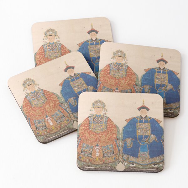 Item preview, Chinese Ancestor portrait painting - 19th century designed and sold by cdmprints.