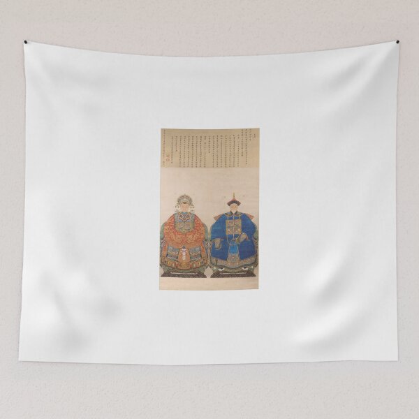 Item preview, Chinese Ancestor portrait painting - 19th century designed and sold by cdmprints.