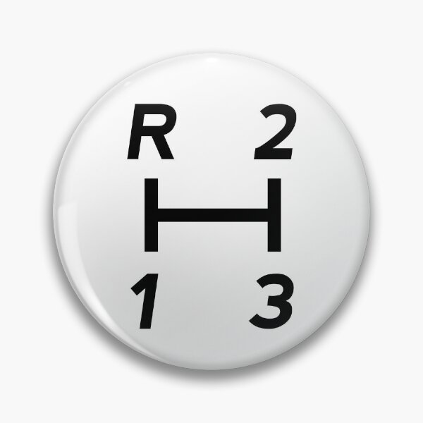 Item preview, 3-Speed Manual Transmission Shift Pattern (White) designed and sold by ApexFibers.