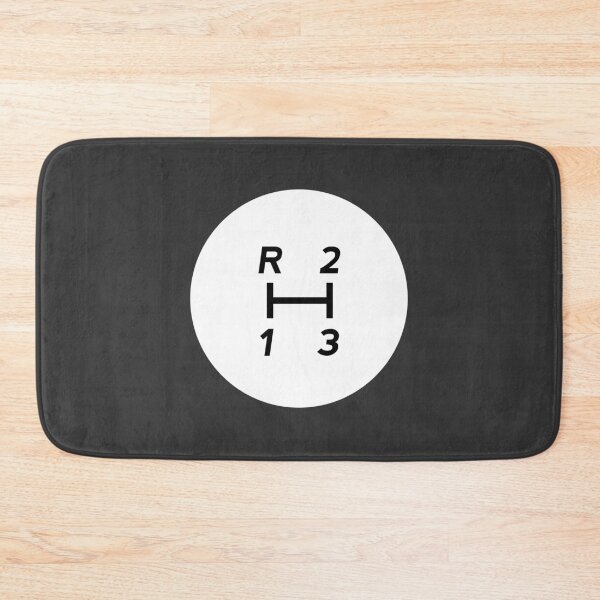 Item preview, 3-Speed Manual Transmission Shift Pattern (White) designed and sold by ApexFibers.