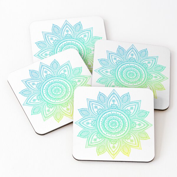 Item preview, Mandala Mehndi Henna Inspired Sunrise Gradient Design Decorative asthetic Pattern designed and sold by CreatedbyJR.