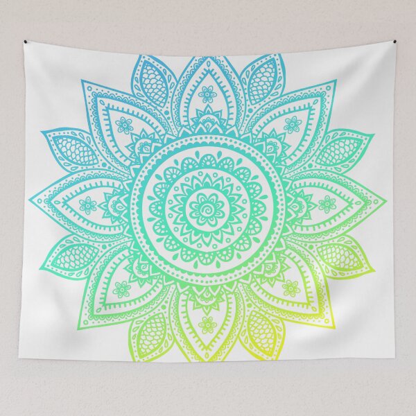 Item preview, Mandala Mehndi Henna Inspired Sunrise Gradient Design Decorative asthetic Pattern designed and sold by CreatedbyJR.