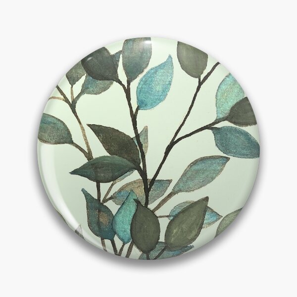 Item preview, Leaves branches watercolor painting light green  designed and sold by GittaG74.