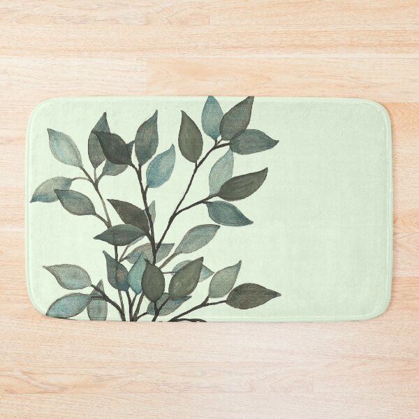 Item preview, Leaves branches watercolor painting light green  designed and sold by GittaG74.