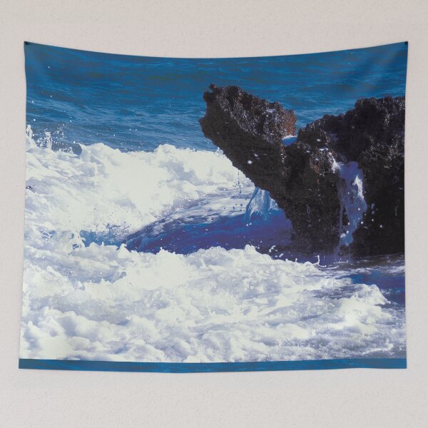 Item preview, Ocean Waves Crashing a Rock Landscape designed and sold by IrisDesign20.