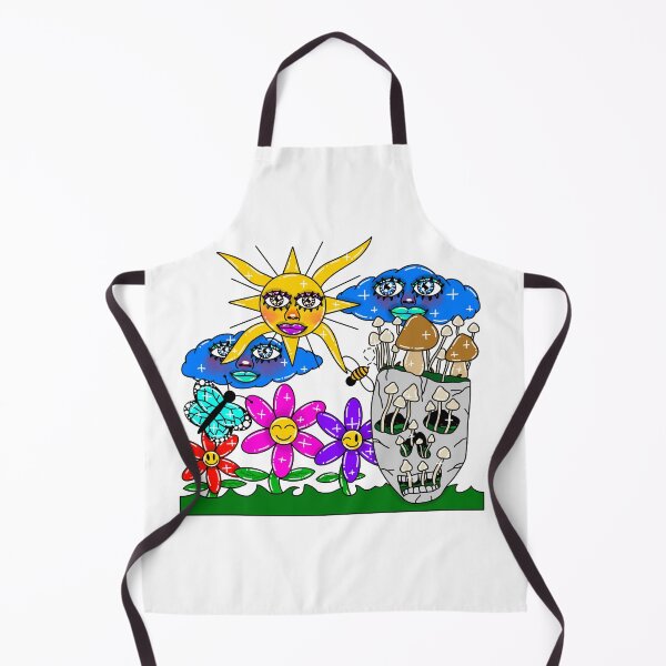 Item preview, Trippy Sun Skull Nature Flowers Pattern View designed and sold by VincentNiek.