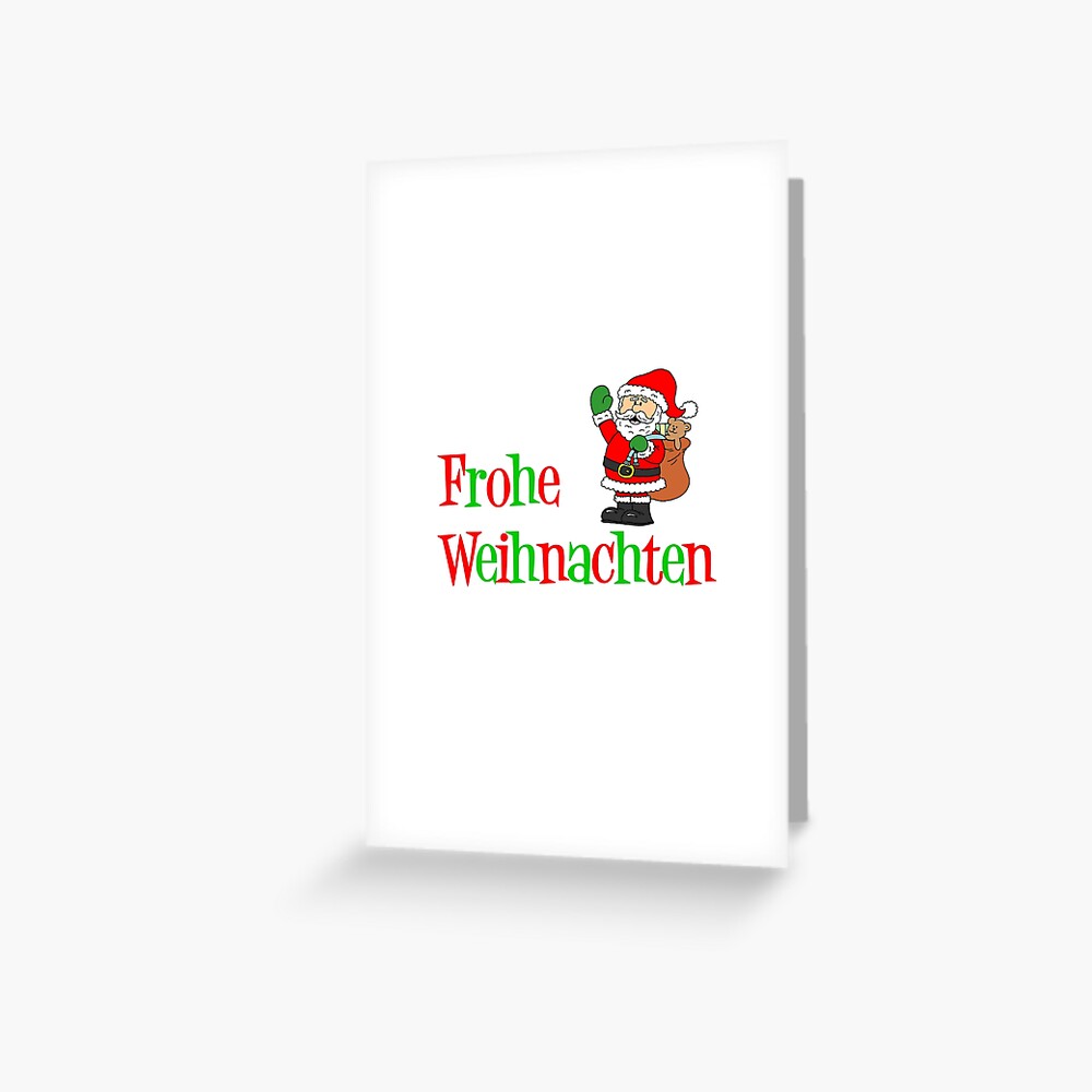 Carte de vœux for Sale avec l'œuvre « Frohe Weihnachten, Weihnachtskarte,  joyeux Noël en allemand, joyeux Noël en allemand, Noël allemand » de  l'artiste Pommallina