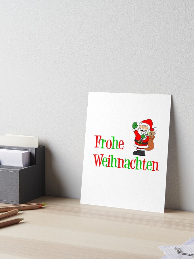 "Frohe Weihnachten Merry Christmas German" Art Board Print for Sale by ...
