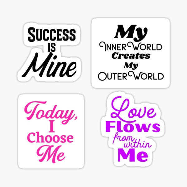Vision Board Affirmation Pack Sticker for Sale by LoA-Lady