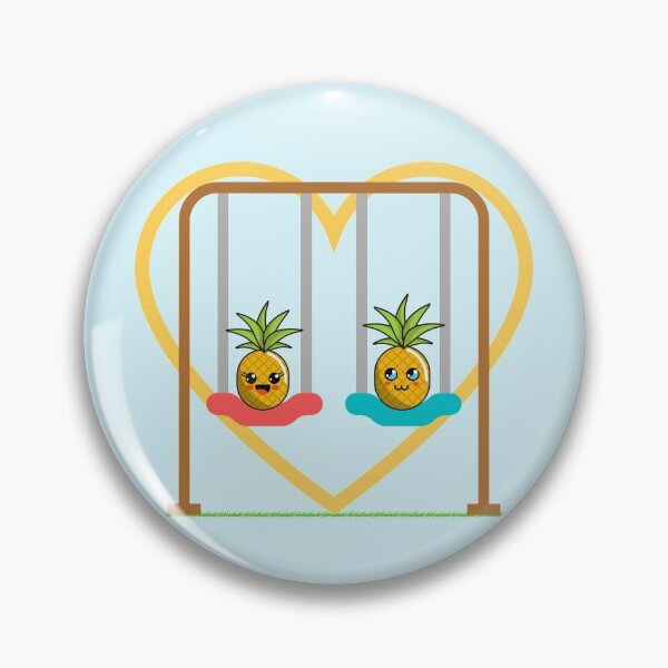 Item preview, Cute Swinging Pineapple Couple designed and sold by MixedBagMerch.