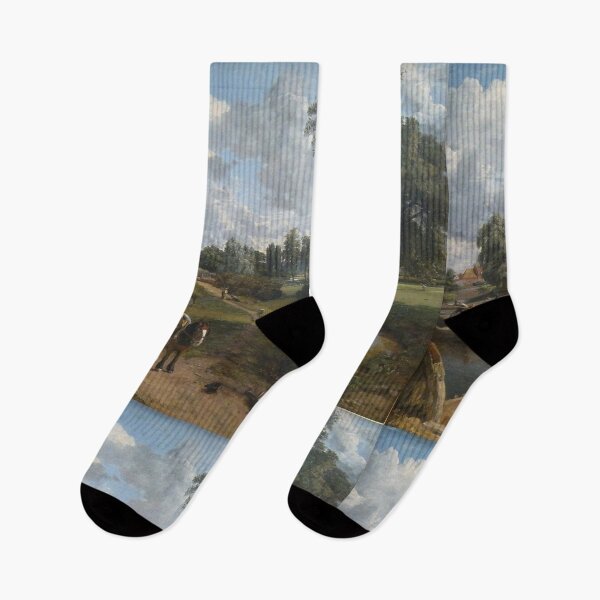 Item preview, Canal boat pulled by a shire horse Landscape art - John Constable designed and sold by Vintage Designs +.