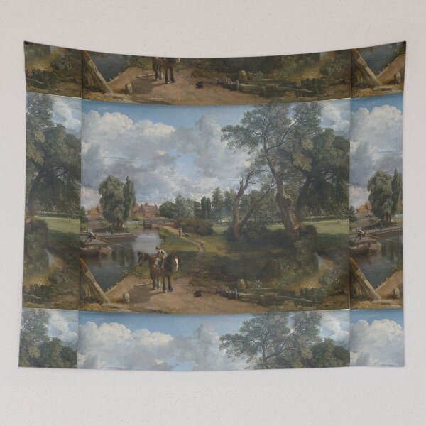 Item preview, Canal boat pulled by a shire horse Landscape art - John Constable designed and sold by Vintage Designs +.